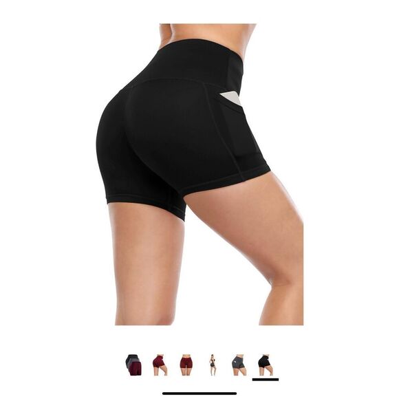 CADMUS High Waist Athletic Shorts for Womens Yoga Fitness Running Shorts with De - Picture 4 of 6